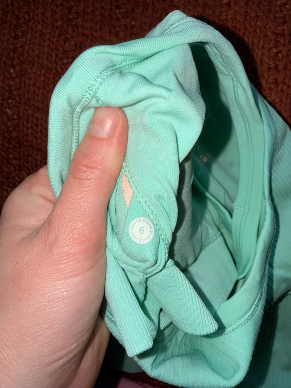 Lululemon Pair of Ribbed Tank Tops - Coral and Mint - Picture 2 of 7